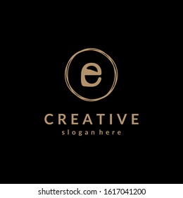 Initials E Logo Creative Template Sign Vector