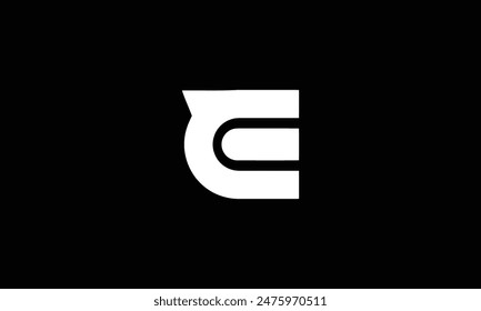 Initials E logo design. Initial Letter Logo.