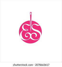 initials e s logo vector template tailor