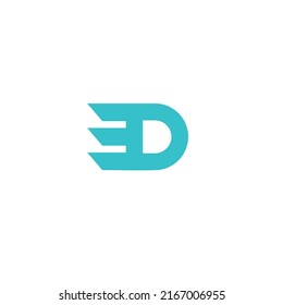 Vector de diseño de logotipo ED inicial