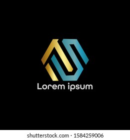 ITS Initials elegant and trendy logo on a black background