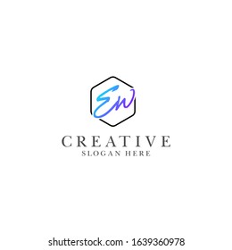 Initials Em Logo Creative Template Sign Vector