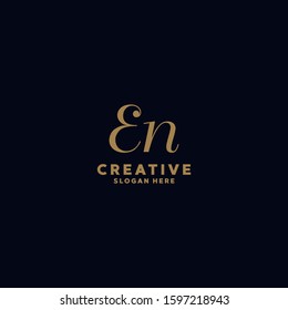 Initials En Logo Creative Template Sign Vector