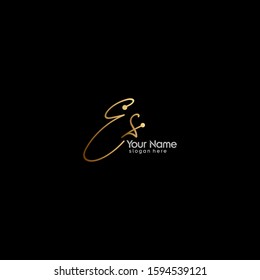 Initials Es Logo Creative Template Sign Vector