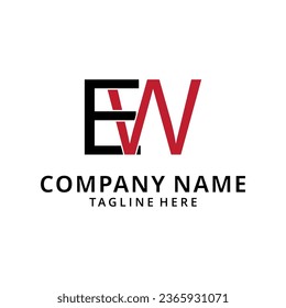  Initials EW, WE, Abstract Letters Logo Monogram