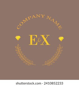 Erstmals EX-Brief-Monogramm Diamantengold Unternehmen Luxus