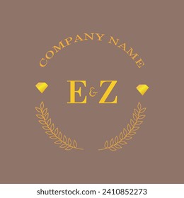 Erstmalige EZ-Brief-Monogramm Diamantengold-Unternehmen Luxus