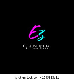 Initials Ez Logo Creative Template Sign Vector