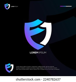 Initials F with I abstract logo design