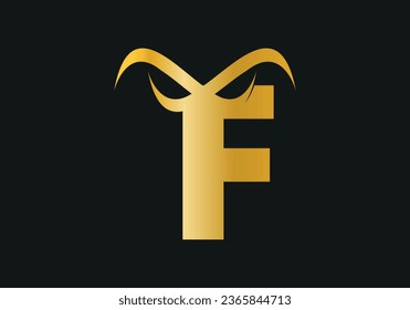 Erste F-Line-Minimalisten Logo-Vektorgrafik. Buchstaben für Monogramm-Logos der abstrakten Linie für das Branding
