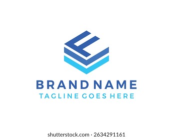 Initials F logo, high tech symbol, isolated on transparent background	