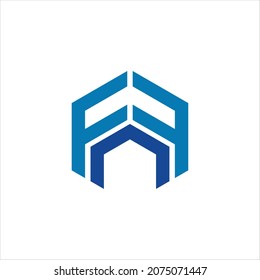 Initials F F N LOGO VECTOR TEMPLATE LEAF