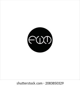 initials f w m logo vector template line