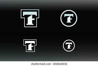 Initials FT or TF logo with a bright color is suitable for E sports teams and others