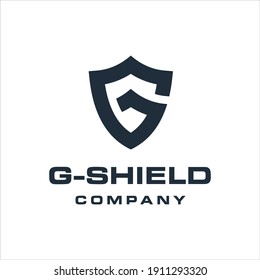 initials G letter shield logo vector illustration	