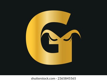 Initials G Line Minimalist Logo Vector. Letters G Abstract Line Monogram Logo Identity for Branding