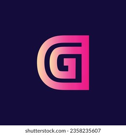 Initials G logo design. Initial Letter Logo