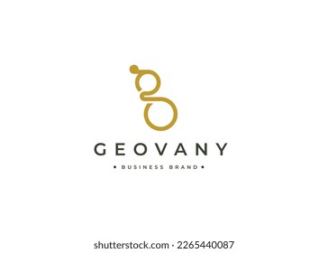 Initials G simple elegant logo design. Initial symbol for corporate business identity. Alphabet vector element