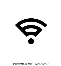initials G with wifi or connection form	