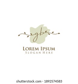 Initials Gb Logo Creative Template Sign Vector