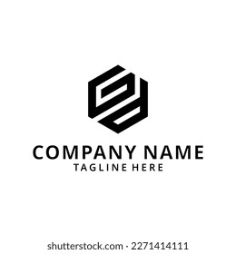 Initials GD Letter Hexagon Shape Icon Logo Vector Template Illustration Design.