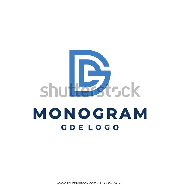 Initials Gde Logo Vector Modern Combinations Stock Vector (Royalty Free ...