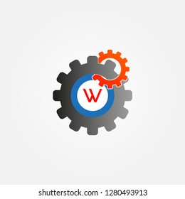 initials Gear logo design templates, vector logo technology for business corporate, elements, illustration