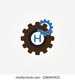 initials Gear logo design templates, vector logo technology for business corporate, elements, illustration