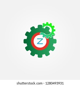 initials Gear logo design templates, vector logo technology for business corporate, elements, illustration