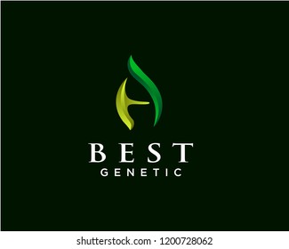 A Initials Genetics logo Design Inspiration