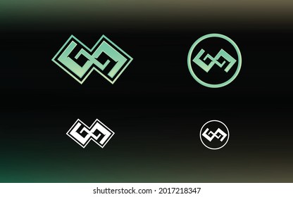 Inicialmente el logotipo GG con un color brillante es adecuado para equipos deportivos E y otros