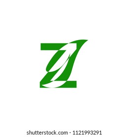 initials green logo template