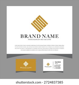 initials GS logo with a business card vector creative