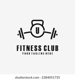 initials gym and fitness monogram logo design stock vector