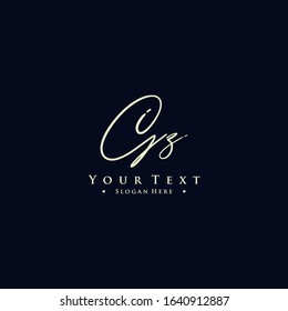 Initials Gz Logo Creative Template Sign Vector