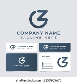 Initials GZ or ZG Monogram Logo