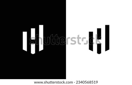 Initials H logo design. Initial Letter Logo. Stock fotó © 
