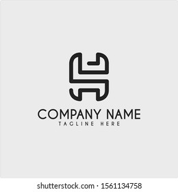 initials H logo design template