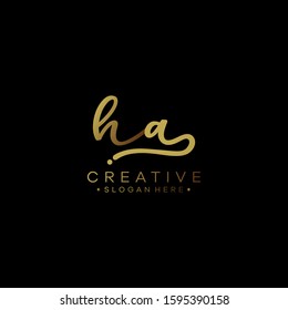 Initials Ha Logo Creative Template Sign Vector