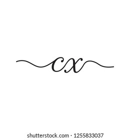 initials handwriting letters vector logo