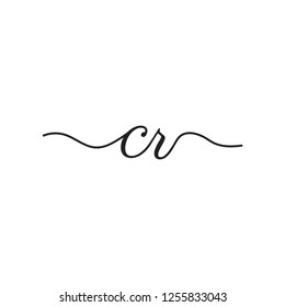initials handwriting letters vector logo