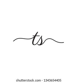 initials handwriting letters vector logo