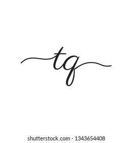 initials handwriting letters vector logo