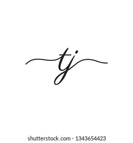 initials handwriting letters vector logo