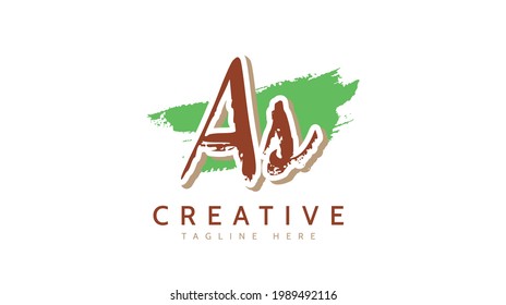 AS Initials, handwriting logo vector