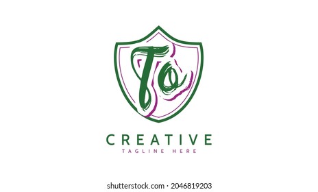 TO Initials, handwriting logo vector