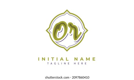 Or Initials, handwriting logo vector