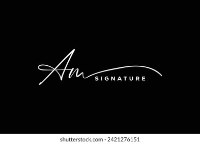 AM initials Handwriting Signatur Logo. AM Handgezeichnete Kalligraphie-Schrift Vektor. AM Brief Immobilien, Schönheit, Fotografie Brief Logo Design.