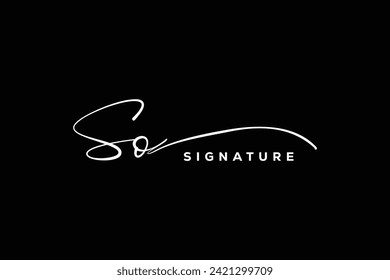 SO initials Handwriting signature logo. SO Hand drawn Calligraphy lettering Vector. SO letter real estate, beauty, photography letter logo design.