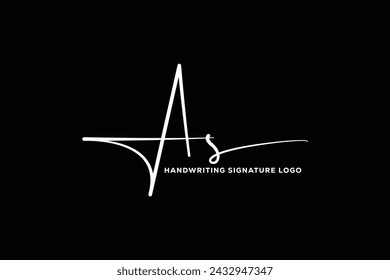 AS initials Handwriting signature logo. AS Hand drawn Calligraphy lettering Vector. AS letter real estate, beauty, photography letter logo design.